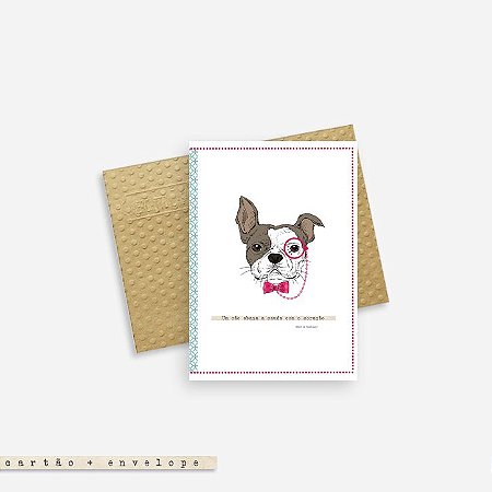 Cartão Envelope - Um cão abana a cauda