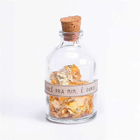 Garrafinha Ouro "Você pra mim é Ouro"
