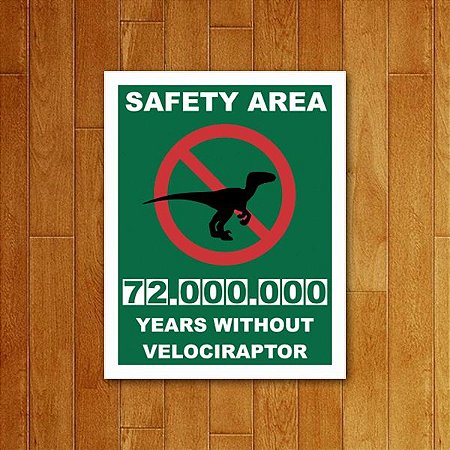 Placa Decorativa Velociraptor