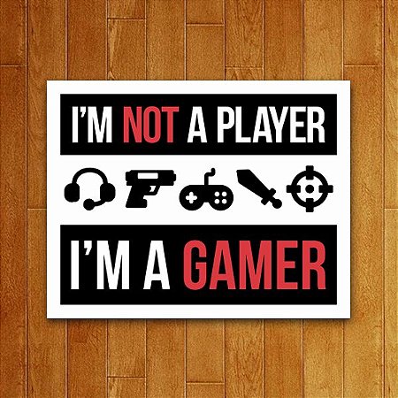 Placa Decorativa I'm A Gamer