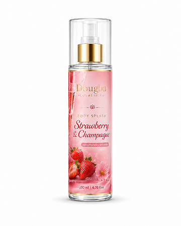 Body Splash Morango c/ Champagne - 200ml