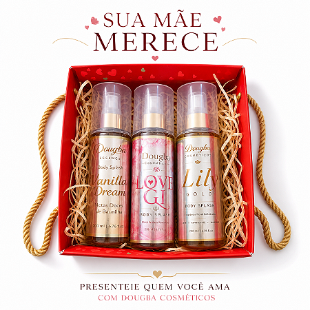 Kit 3 Body Splash - Dia das Mães c/caixa personalizada
