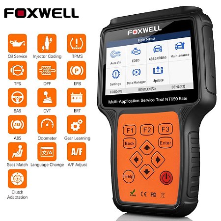 Foxwell nt650 elite obd2 scanner automotivo