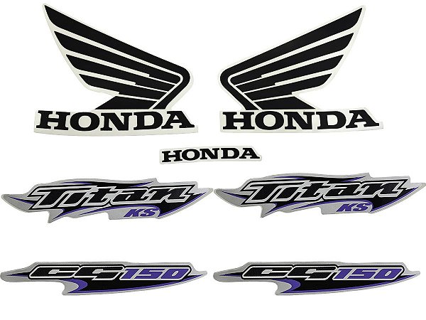 Juego Adhesivos Honda CG Titan Ks Plata Track Kit titan 2006 Juego Adhesivos Honda CG Titan Ks Plata Track Kit