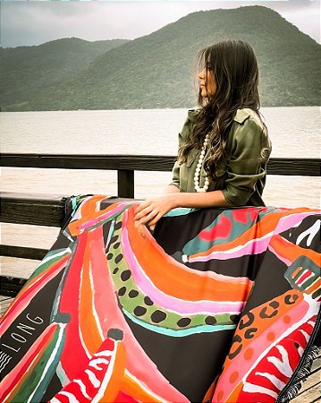 Kit Wild Bananas | canga + beach pillow