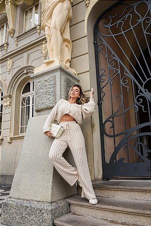 Conjunto Tricot Rendado | Tam. U