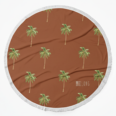 Kit Coqueiro Caramelo - Canga Redonda + Beach Pillow