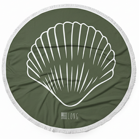 Kit Olive Shell - Canga Redonda + Beach Pillow