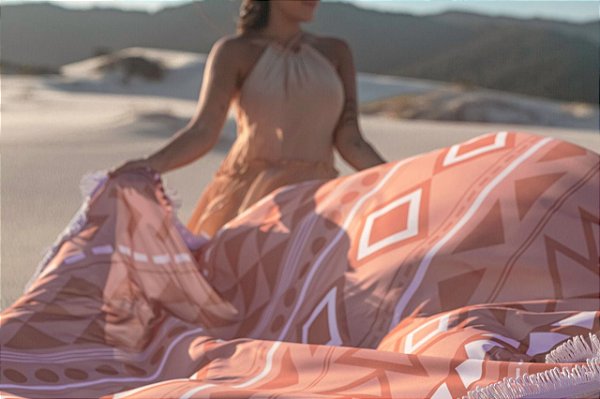Kit Huaca Nude - canga + beach pillow