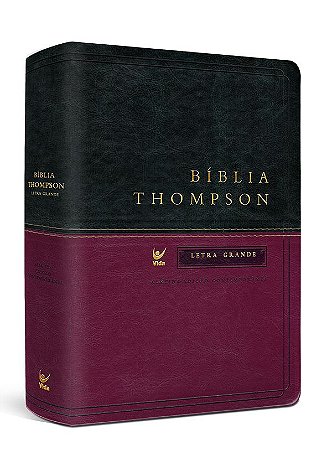 BIBLIA THOMPSON LETRA GRANDE CAPA LUXO VERDE E VINHO