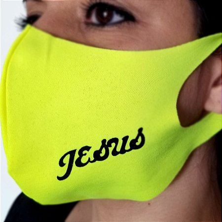 Máscara de proteção Higiênica reutilizável |Neon Jesus|
