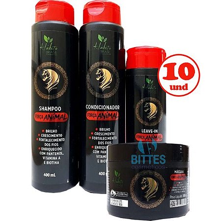 10 Kit Força Animal Hábito Brasil Cosméticos Crescimento Atacado