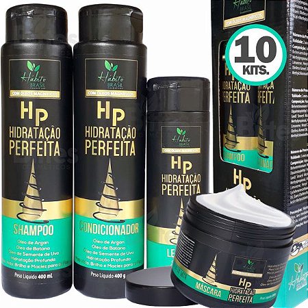 10 Kit HP Hidratação Perfeita Hábito Cosméticos Brasil Atacado