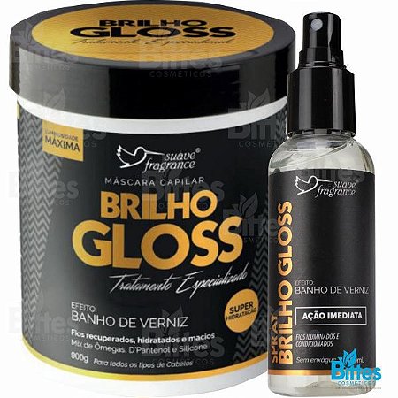 Kit Brilho Gloss Suave Fragrance Efeito Banho de Verniz