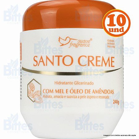 10 Santo Creme Suave Fragrance Hidratante Pele Seca Atacado