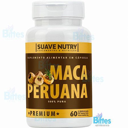 Maca Peruana Suave Nutry 100% Pura em Cápsulas Premium