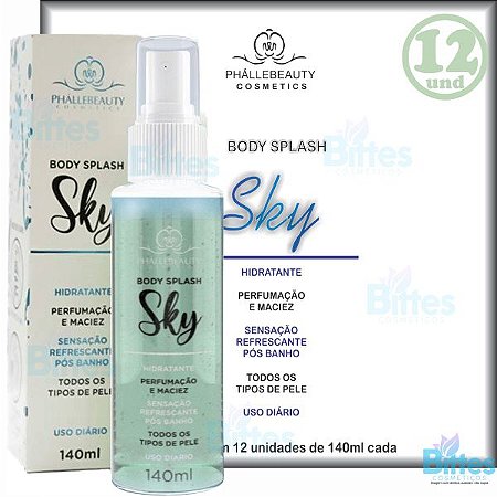 12 Colônia Sky Phállebeauty Cosmetics Body Splash Pós Banho Atacado