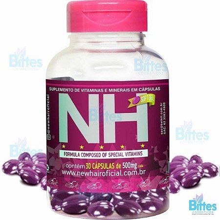 Comprar Suplemento NH de Vitaminas e Minerais Cabelo, Unha e Pele - Bittes  Cosmeticos