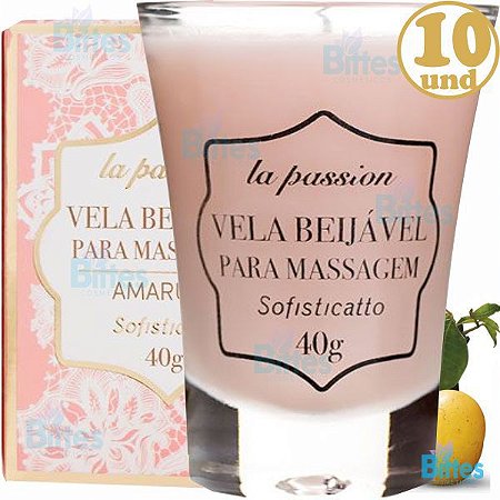 10 Vela Beijável de Amarula Sofisticatto Massagem Sensual Atacado