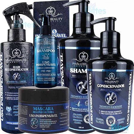 KIT USO INDISPENSÁVEL PHÁLLEBEAUTY RECONSTRUÇÃO TOTAL DOS FIOS