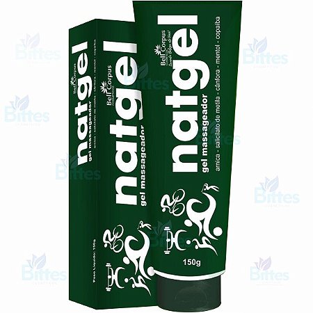 GEL PARA MASSAGEM NATGEL BELL CORPUS COSMÉTICOS COM ARNICA  E MENTOL