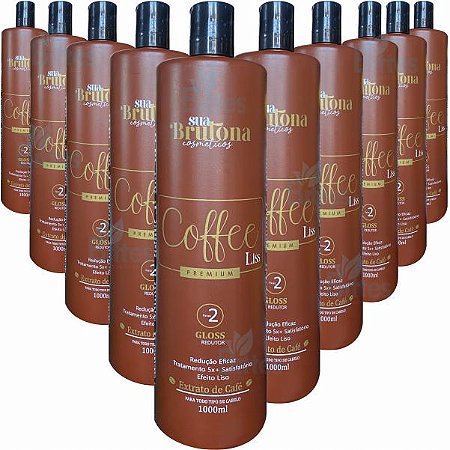 10 GLOSS REDUTOR COFFEE LISS SUA BRUTONA EFEITO LISO ATACADO