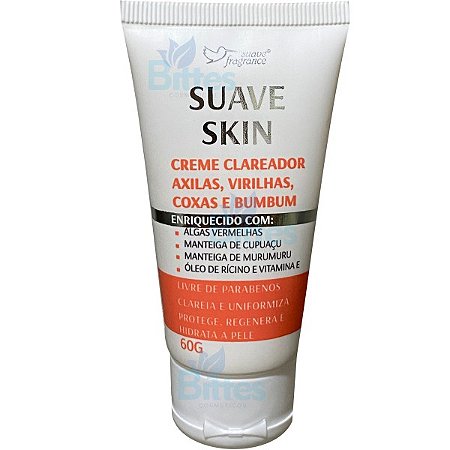 CREME CLAREADOR DE VIRILHAS SUAVE FRAGRANCE COSMÉTICOS CLAREIA E UNIFORMIZA