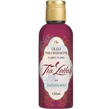 ÓLEO PARA MASSAGEM TIA LEILAH SOFISTICATTO COSMÉTICOS SEXSHOP
