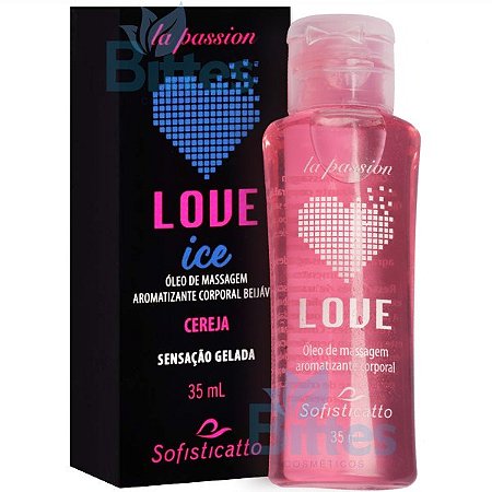ÓLEO PARA MASSAGEM CEREJA SOFISTICATTO  COSMÉTICOS LOVE ICE