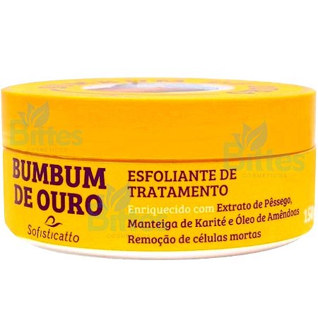 ESFOLIANTE BUMBUM DE OURO SOFISTICATTO COSMÉTICOS PELE MACIA