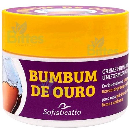 CREME BUMBUM DE OURO SOFISTICATTO COSMÉTICOS FIRMADOR E UNIFORMIZADOR