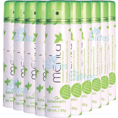 10 DESODORANTE ÍNTIMO DE MENTA SOFISTICATTO COSMÉTICOS JATO SECO ATACADO