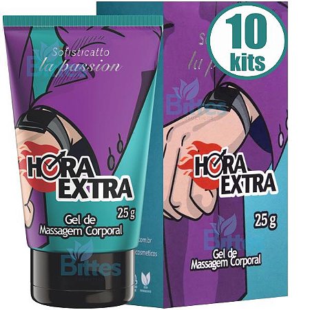 10 GEL DE MASSAGEM CORPORAL HORA EXTRA SOFISTICATTO COSMÉTICOS SEXSHOP ATACADO