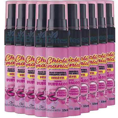 10 ÓLEO CORPORAL BUBBALOO VIBRANTE SOFISTICATTO COSMÉTICOS SPRAY ATACADO