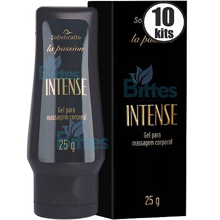 10 GEL PARA MASSAGEM CORPORAL INTENSE SOFISTICATTO COSMÉTICOS SEXSHOP ATACADO