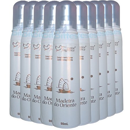 10 DESODORANTE SPRAY MADEIRA DO ORIENTE SUAVE FRAGRANCE COSMÉTICOS ATACADO