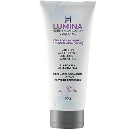 CREME CLAREADOR CORPORAL LUMINA SOFISTICATTO COSMÉTICOS CLAREIA SEM AGREDIR
