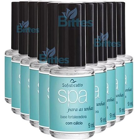 10 BASE FORTALECEDORA SOFISTICATTO COSMÉTICOS SPA PARA UNHAS COM CÁLCIO ATACADO