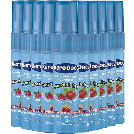 10 GEL DE MASSAGEM CORPORAL MORDIDINHAS SOFISTICATTO COSMÉTICOS SEXSHOP ATACADO