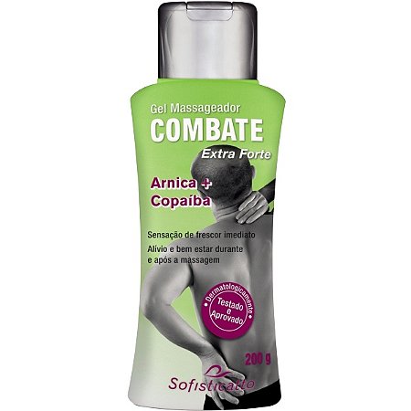 GEL MASSAGEADOR ARNICA E COPAÍBA SOFISTICATTO COSMÉTICOS ALÍVIO IMEDIATO