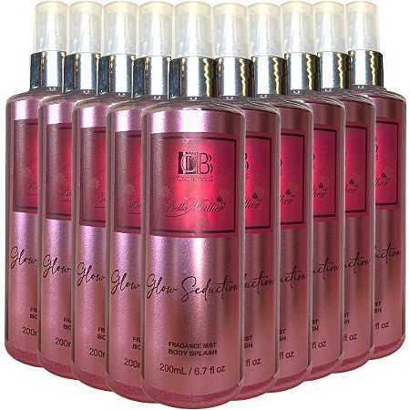 10 BODY SPLAHS GLOW SEDUCTION CBB COSMÉTICOS FRAGRÂNCIA FLORAL FRUTAL ATACADO