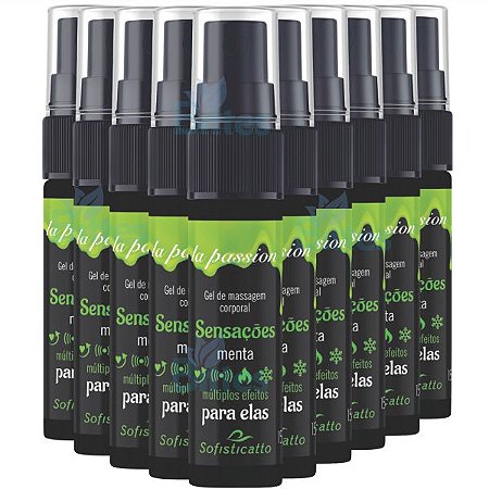 10 GEL DE MASSAGEM CORPORAL MENTA SOFISTICATTO SEXSHOP ATACADO