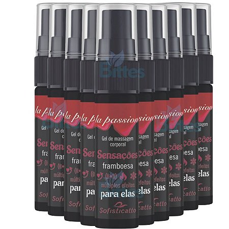 10 GEL DE MASSAGEM  CORPORAL FRAMBOESA SOFISTICATTO SENSAÇÕES REVENDA