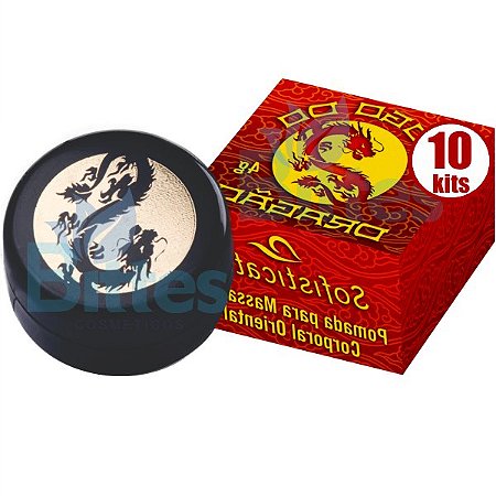10 POMADA PARA MASSAGEM CORPORAL FOGO DE DRAGÃO SOFISTICATTO SEXSHOP ATACADO