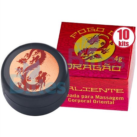10 POMADA PARA MASSAGEM FOGO DE DRAGÃO SOFISTICATTO CALIENTE ATACADO