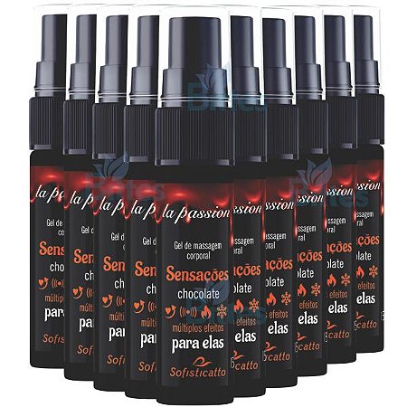 10 GEL PARA MASSAGEM CHOCOLATE SOFISTICATTO SENSAÇÕES SEXSHOP ATACADO