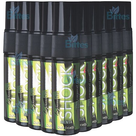 10 ÓLEO CORPORAL SPRAY SHOCK MENTA SOFISTICATTO BEIJÁVEL SEXSHOP ATACADO
