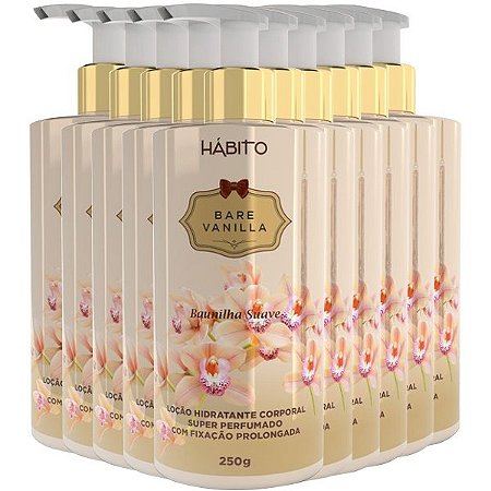 10 LOÇÃO CORPORAL HIDRATANTE BAUNILHA SUAVE HÁBITO FIXAÇÃO ATACADO