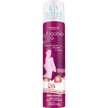 Comprar Desodorante Sensual Íntimo Morango com Chantile Facinatus - Bittes  Cosmeticos