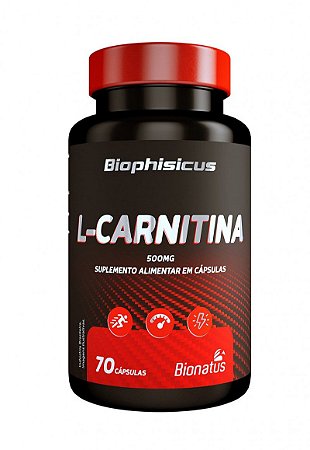 L-Carnitina 500mg Bionatus 70 Cápsulas